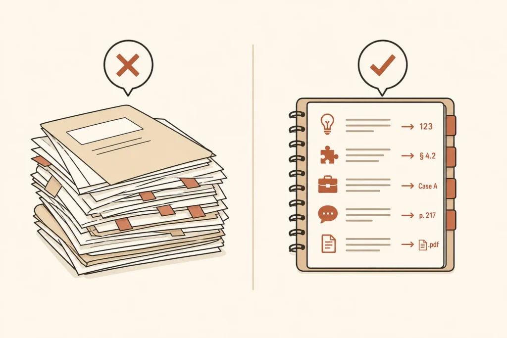 Simple visual explaining Searchability is a practical test.